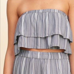 Hollister Ruffle Bandeau Top